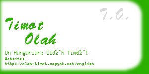 timot olah business card